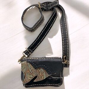 Leather Mini Crossbody Bag Crossbody Artisan Accent